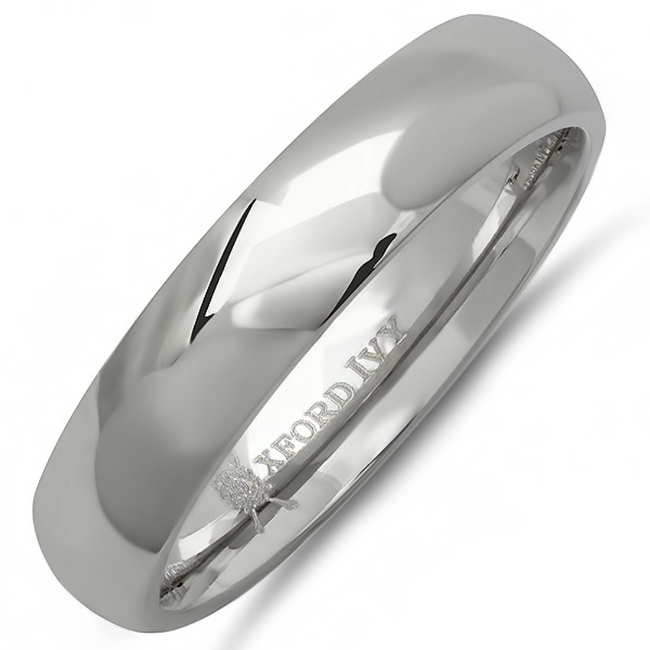Oxford Ivy Men's 5mm Comfrort Fit Titanium Wedding Ring